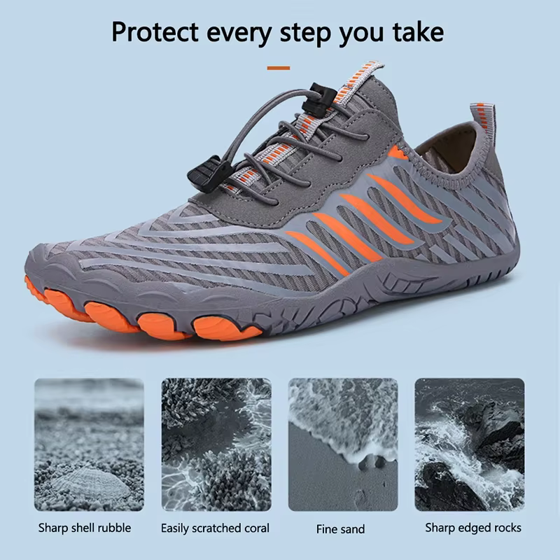Hommes chaussures de Sport respirantes séchage rapide rivière mer Aqua chaussures chaussures d'eau pour femmes pieds nus chaussures de plage baskets de plage souples