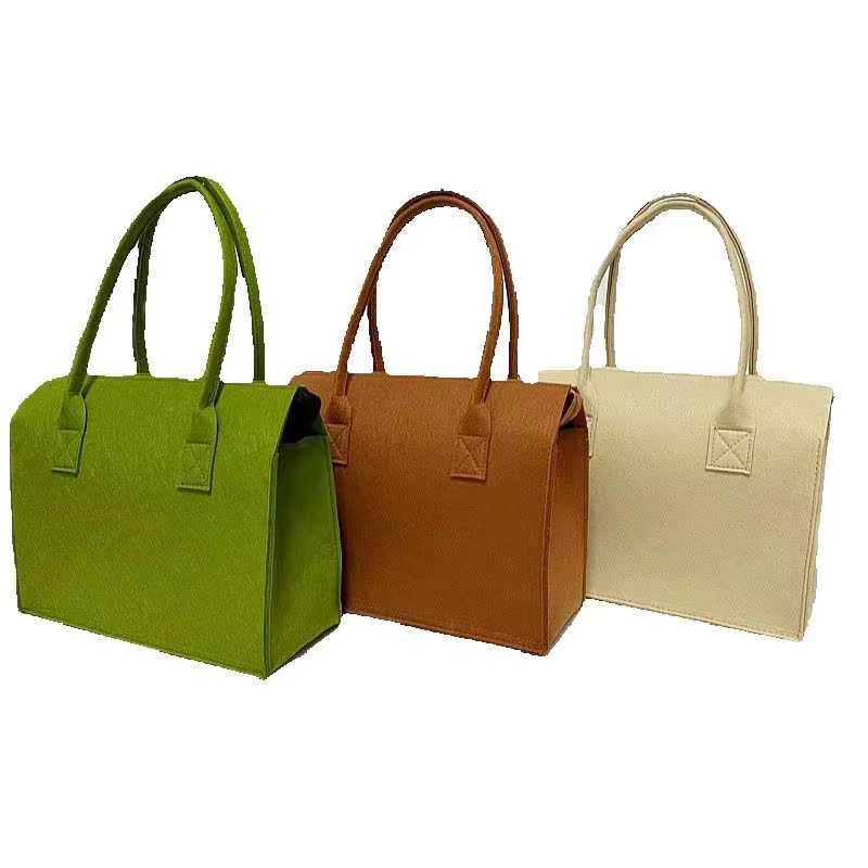 Sac en feutre, petit sac fourre-tout, sac de voyage, sac de shopping, sac en feutre souvenir - Porte-objets écologique et portable pour un usage quotidien