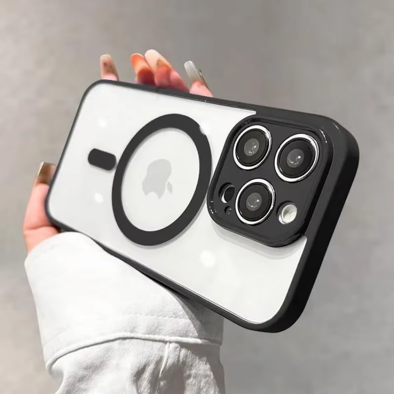 Coque acrylique transparente originale avec Charge sans fil, étui magnétique Transparent pour iPhone 13 12 11 16 15 14 Pro Max Plus Magsafe