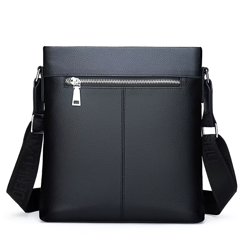 Sac à bandoulière simple en cuir véritable pour hommes, sac à bandoulière décontracté à la mode, nouveau Style pour étudiants