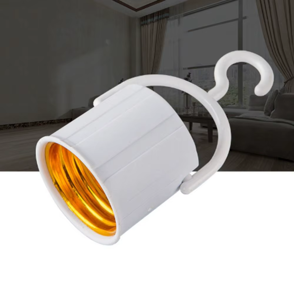 Support de lampe portable avec interrupteur marche/arrêt, base de lampe E27, support de lampe à vis