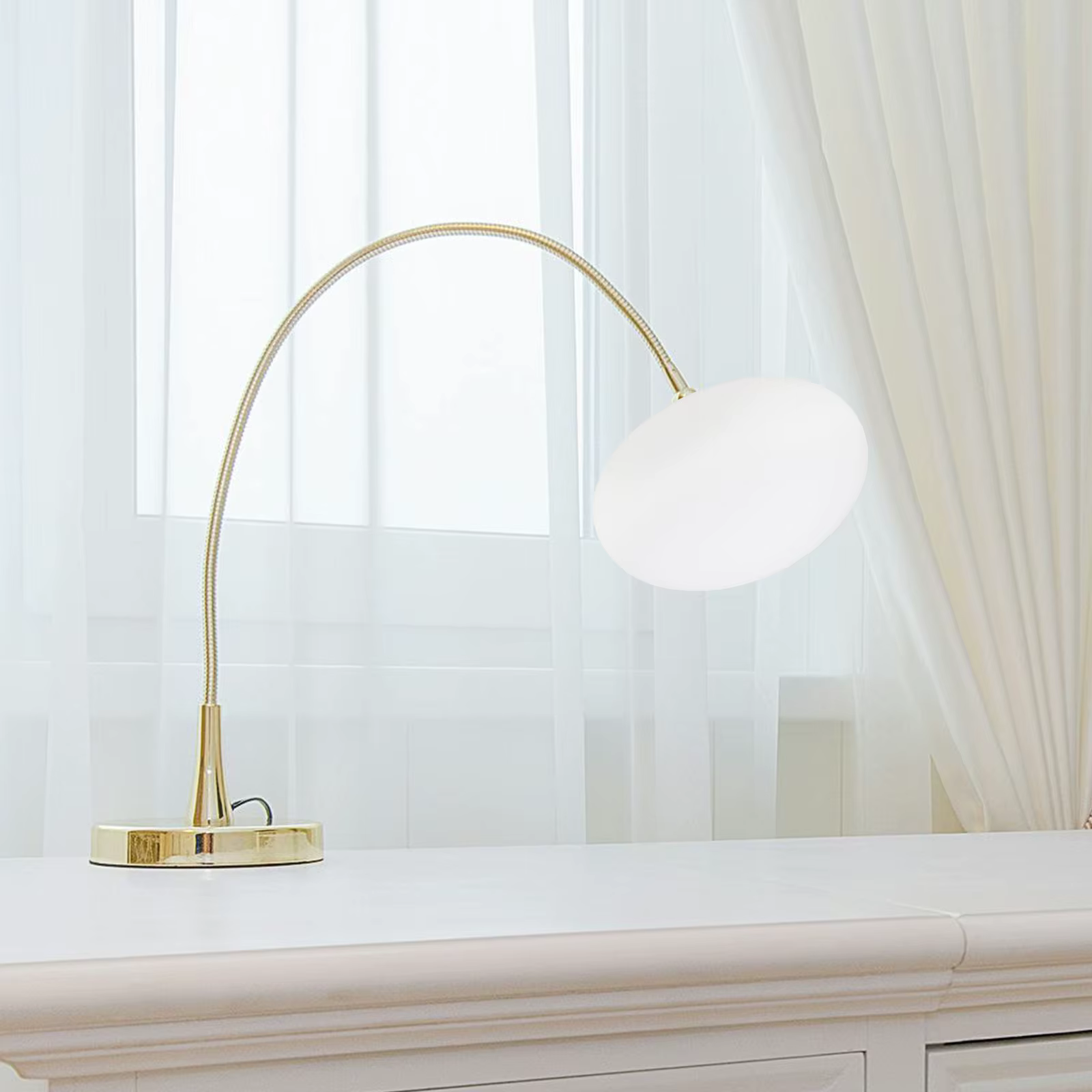 Abat-jour en verre ovale moderne pour luminaires G9