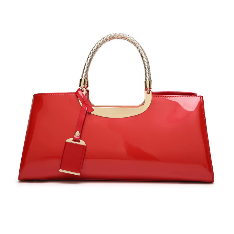Nouveau Sac Bandoulière Tendance en Cuir Verni Brillant 2026, Sac à Main Simple et Polyvalent, Sac de Soirée pour Femme