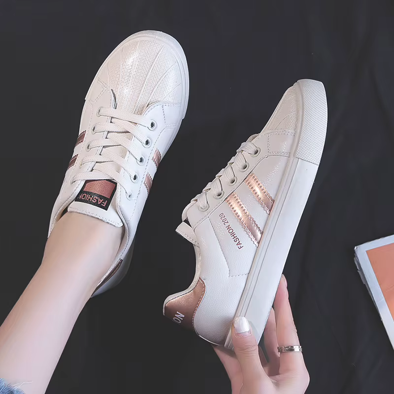 Mocassins de skateboard décontractés pour femmes, chaussures de course, chaussures d'athlétisme blanches, chaussures de sport élégantes, baskets à la mode