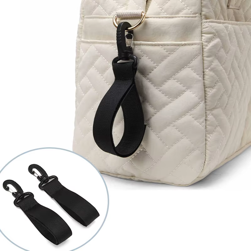 Sac à couches pour bébé, sac de rangement pour poussette, grande capacité, sac de voyage suspendu avec crochets, porte-téléphone et porte-bouteille, accessoires
