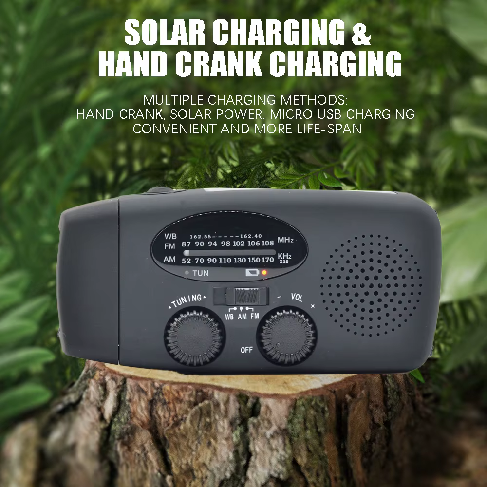 Radio de secours 2000 mAh avec lumières LED