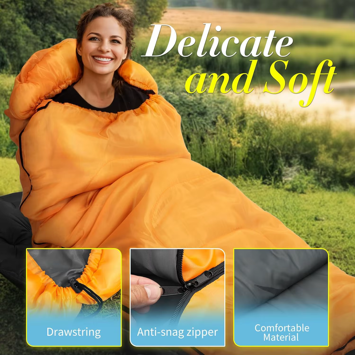 Sac de couchage de camping ultraléger 4 saisons