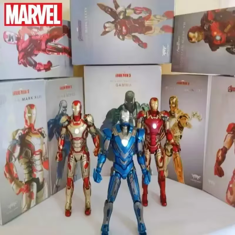 Original bande dessinée Iron Man Igor 1/12 Mk38 alliage métallique Mk40 Mk21 Mk25 Mk26 Mk33 Mk42 Mk43led Marvel légendes figurine jouets