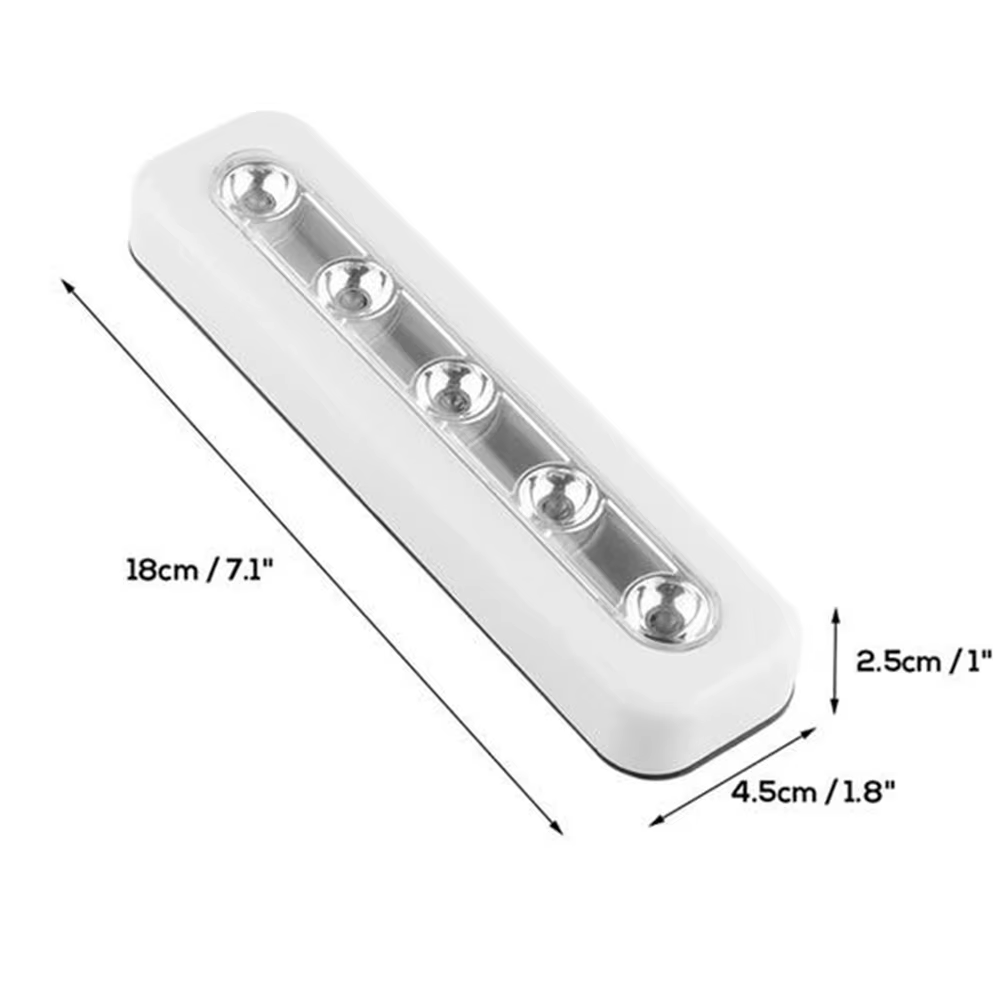 Lampe lumineuse à 5 Led avec détecteur de mouvement, pour placard, armoire, escaliers, sous étagère, sans fil