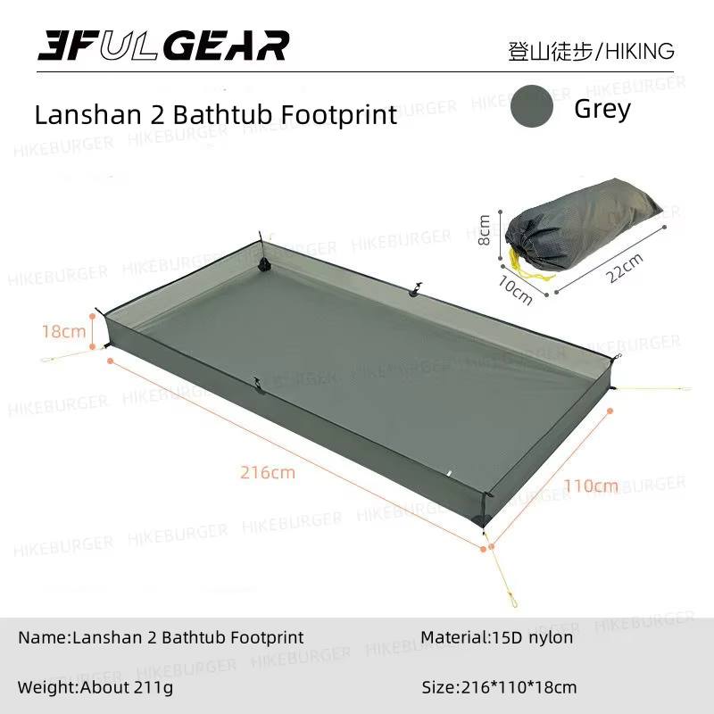 3F UL GEAR Lanshan 1/2 Tapis de sol pour tente 20D