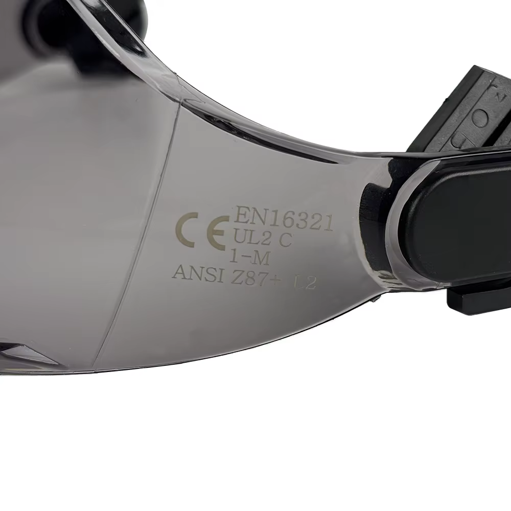 Accessoires de lunettes à visière externe pour casque de sécurité remplaçables avec Certification ANSI et CE, visière transparente et visière teinte