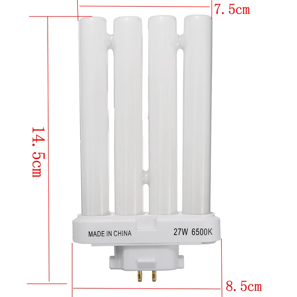 FML 27EX-N 27W 4 broches Quad Tube économie d'énergie ampoule fluorescente compacte 6500K 4 rangées ampoule