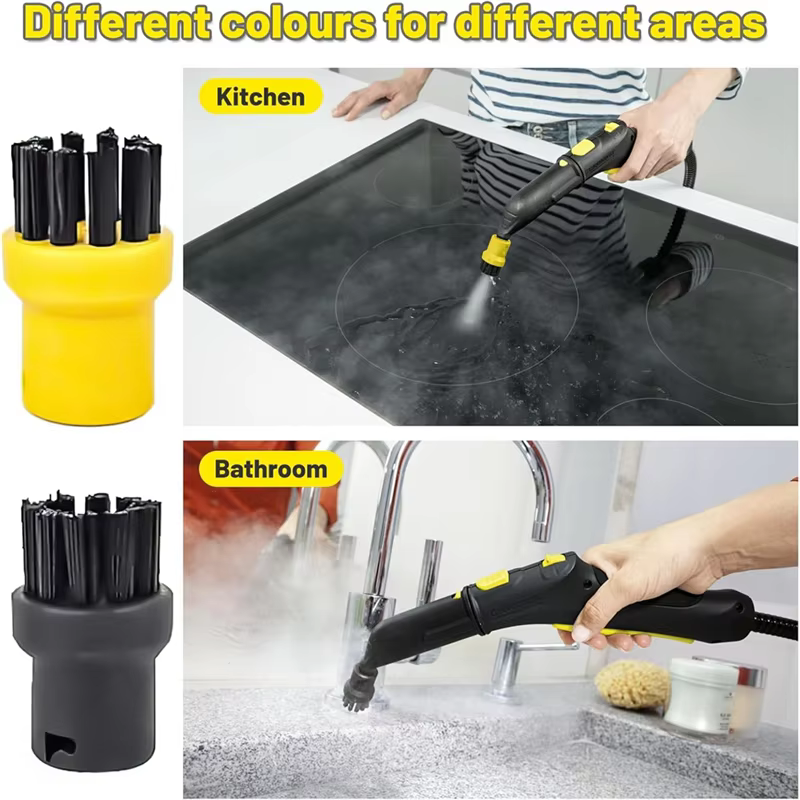 Raclette de fenêtre en tissu Microfibre, brosses rondes pour Karcher SC1 SC2 SC3 SC4 SC5, accessoires de nettoyeur à vapeur-CLIM