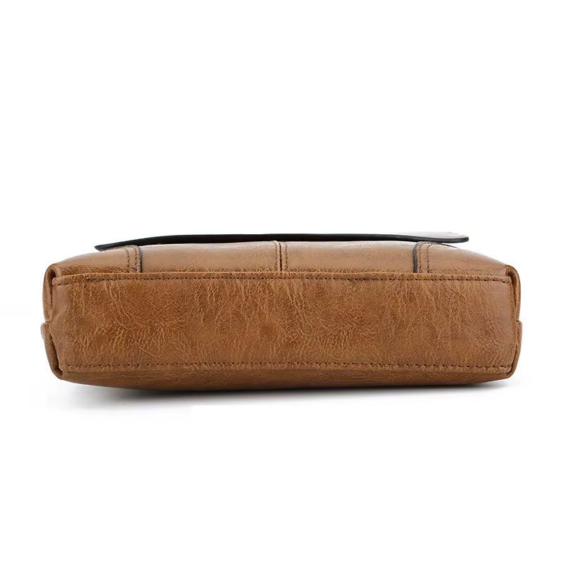 Sac bandoulière pour homme d'affaires, sac de voyage décontracté pour documents, sac à bandoulière vertical en cuir PU grande taille, sac de navetteur