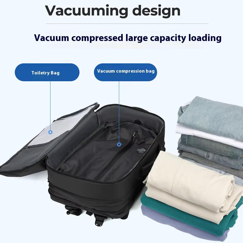 Sac à dos pour hommes, sac de voyage multifonctionnel, compression sous vide, étanche, voyage d'affaires, nouveau sac à dos pour ordinateur, grande capacité