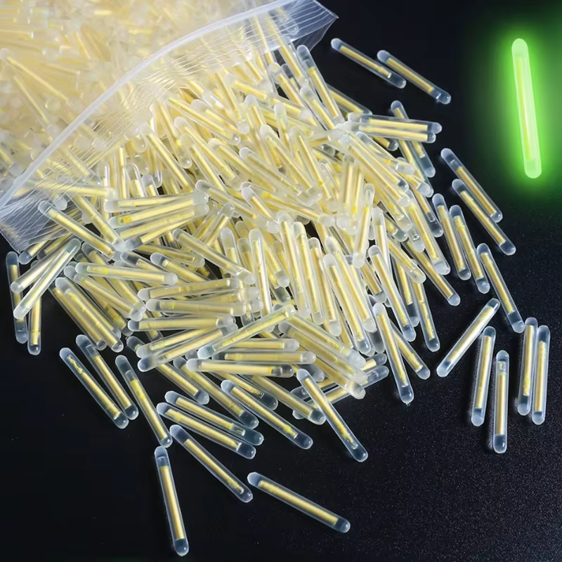 50 pièces luciole canne fluorescente lumière pêche