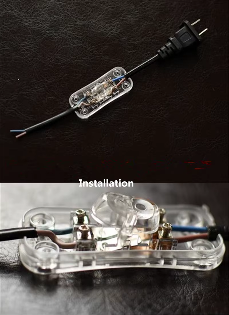 Interrupteur à bouton pour lampe de table, commande de puissance pour petit ventilateur, accessoires d'éclairage, entretien et assemblage, interrupteur de lampe noir, blanc, transparent