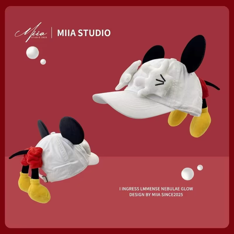 Casquette de baseball Mickey au design de dessin animé
