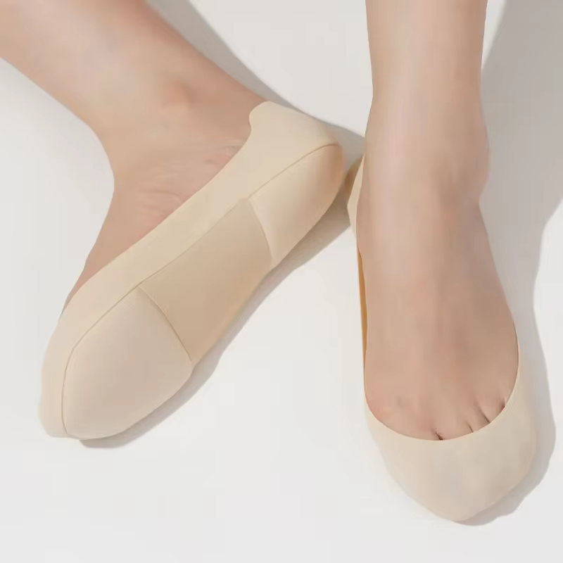 3 paires de chaussettes bateau invisibles antidérapantes pour femmes, Support de voûte plantaire, éponge douce, soulagement de la pression absorbant les chocs, semelles intérieures de chaussures antid