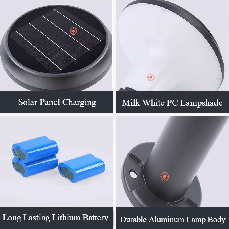 Lampes solaires extérieures de pelouse pour lampe de jardin Villa cour en aluminium paysage chemin pilier lumière décor moderne éclairage étanche IP65