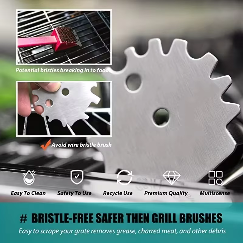 Grattoir à barbecue en acier inoxydable