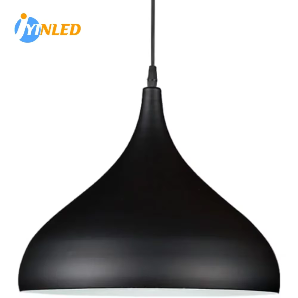Lampes suspendues industrielles noir argent fer Art
