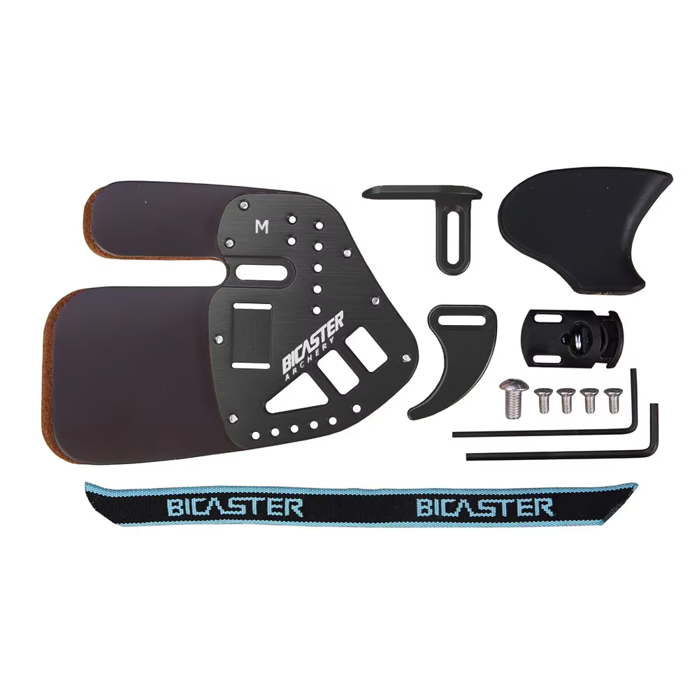 BICASTER – protège-doigts pour tir à l'arc, cuir + aluminium S/ML, protecteur d'arc inversé pour droitier, accessoires de tir