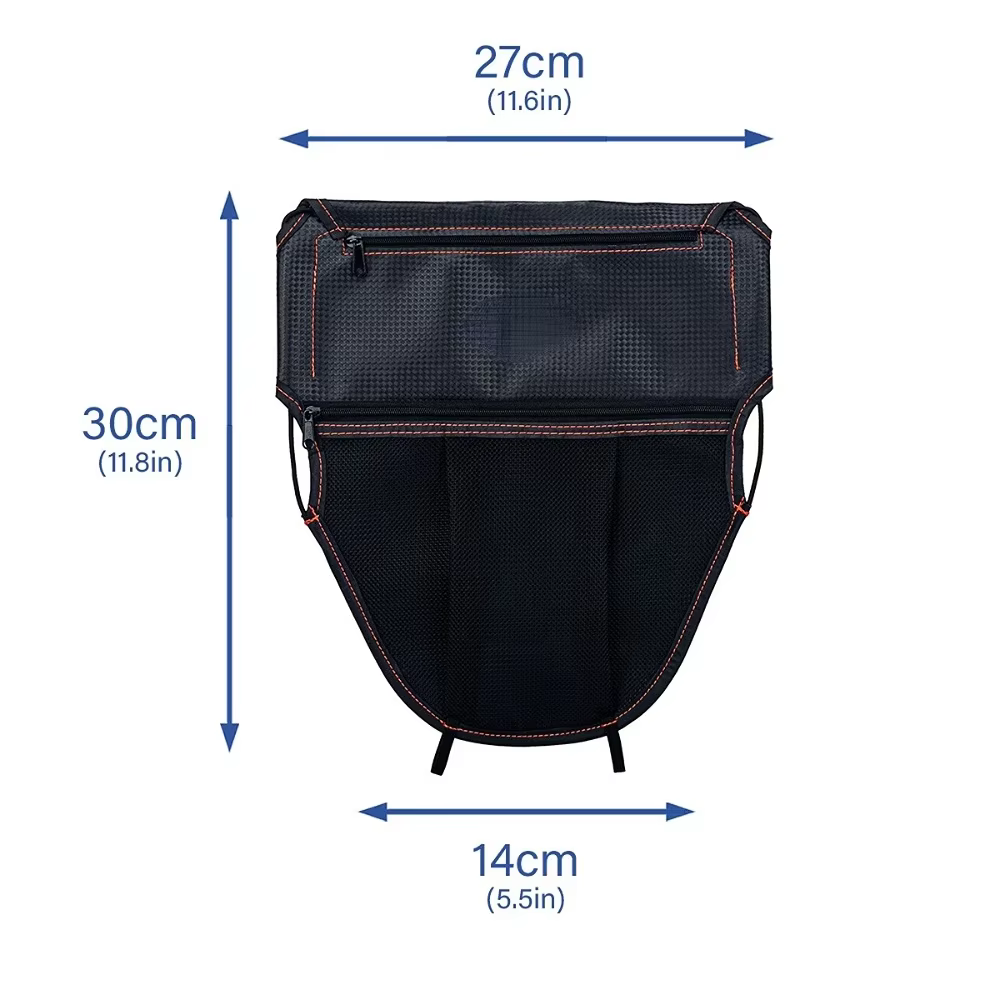 Sac de siège de moto et Scooter, rangement d'outils, seau de siège de moto, sac d'articles divers, fermeture éclair, accessoires de Modification en cuir PU