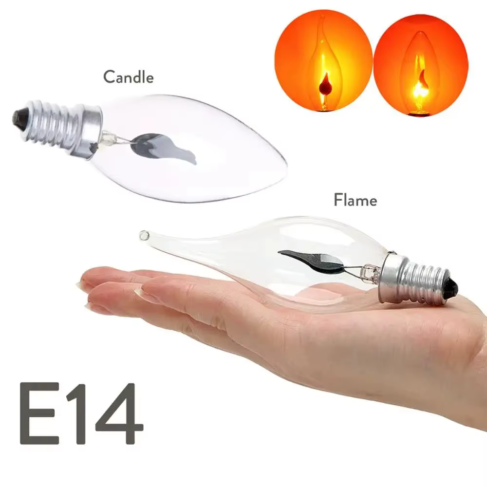 Ampoule LED bougie effet flamme ampoules simulé Nature feu scintillant lumière E14 E27 3W Filament