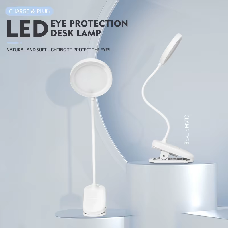 Lampe de bureau à clipser rechargeable par USB