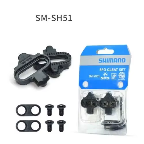Crampons VTT Shimano SM-SH56 SH51 - Système de pédales multi-libération SPD avec flotteur et ensemble de matériel