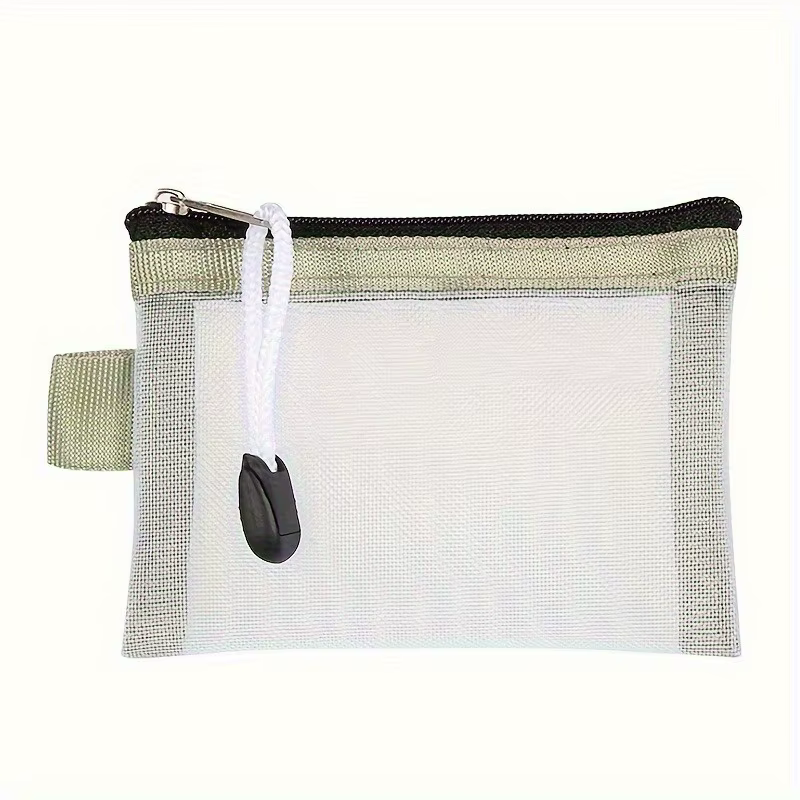 Mini porte-monnaie en maille, portefeuille portable à fermeture éclair, sac de rangement simple et polyvalent, pour garçons et filles, petit porte-cartes