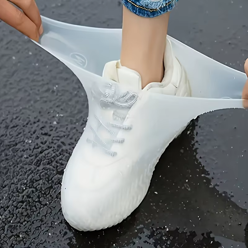 Couvre-chaussures imperméables et résistants à l'eau, réutilisables et antidérapants, universels pour hommes et femmes |   durable, élastique, facile à nettoyer