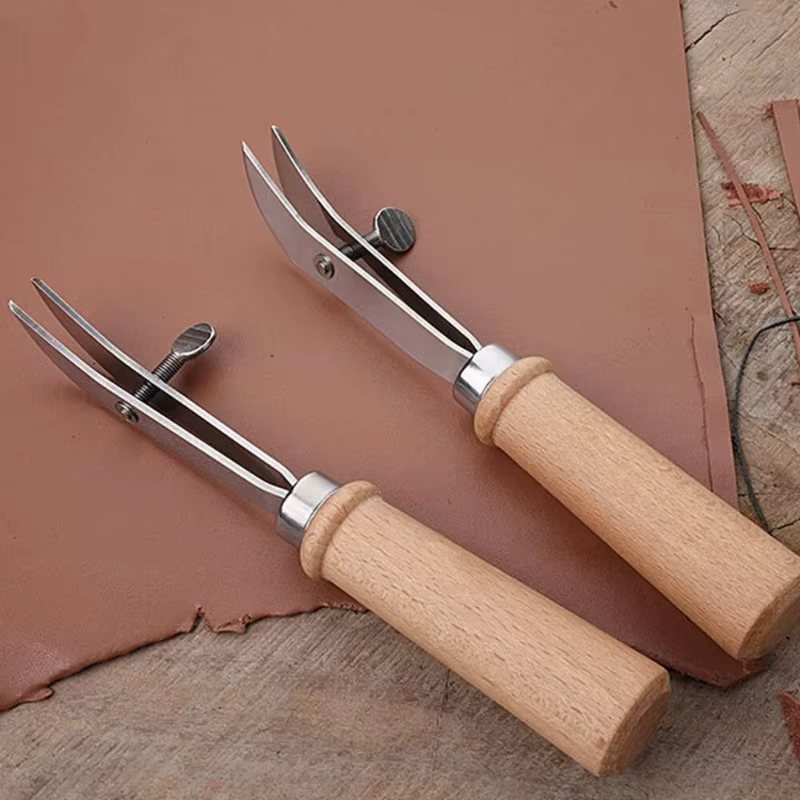 Outils en cuir, coupe réglable, bricolage, sertisseuse faite à la main, dispositif de rainurage et de rainurage, support de bord, coupe artisanale