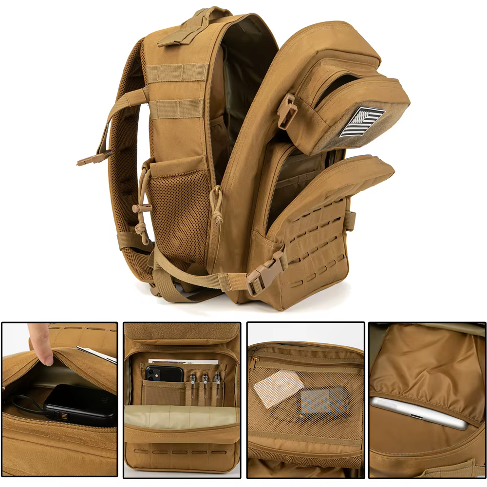 25L sac à dos tactique sac extérieur pour Fitness MOLLE sac à dos GYM pour femmes/hommes EDC randonnée survie sac à dos sorcière porte-bouteille