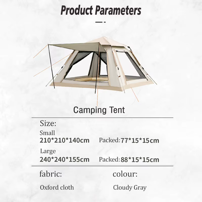 Tente à quatre côtés en angle droit