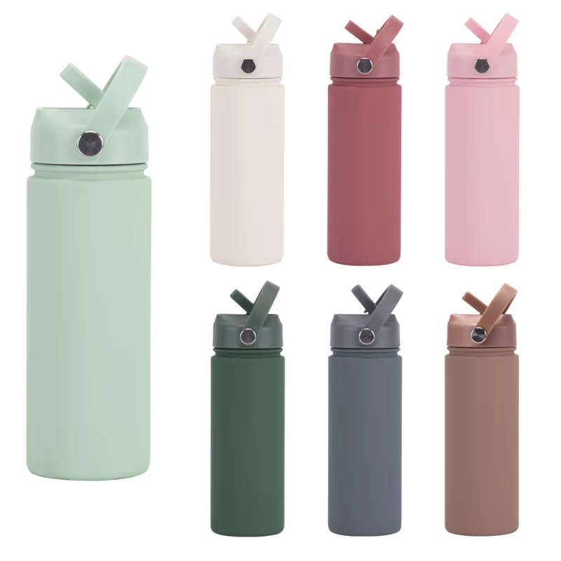 Bouteille d'eau isolée 500 ml Texte/Logo personnalisé - Acier 304, 24 heures froides, essentiels pour le bureau et la salle de sport