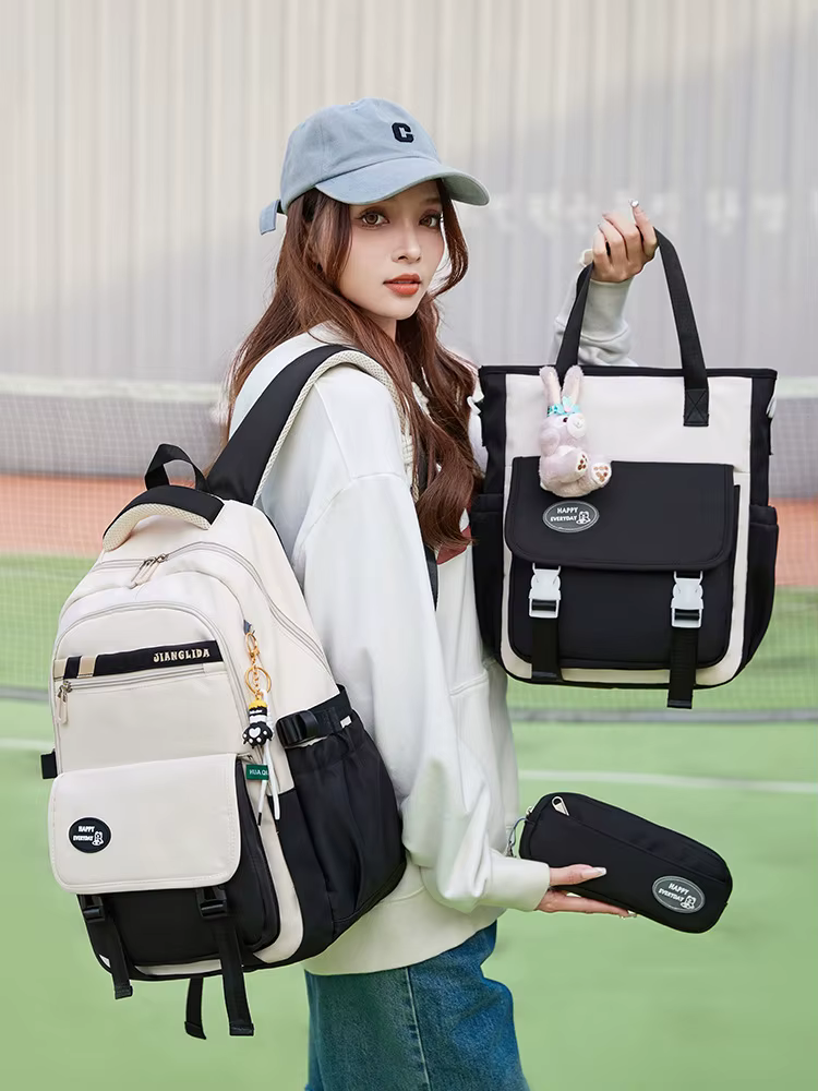 Sac à dos pour filles pour enfants d'école primaire, sac à livres 3 pièces/ensemble, sacs à dos simples pour filles, sac d'école primaire imperméable