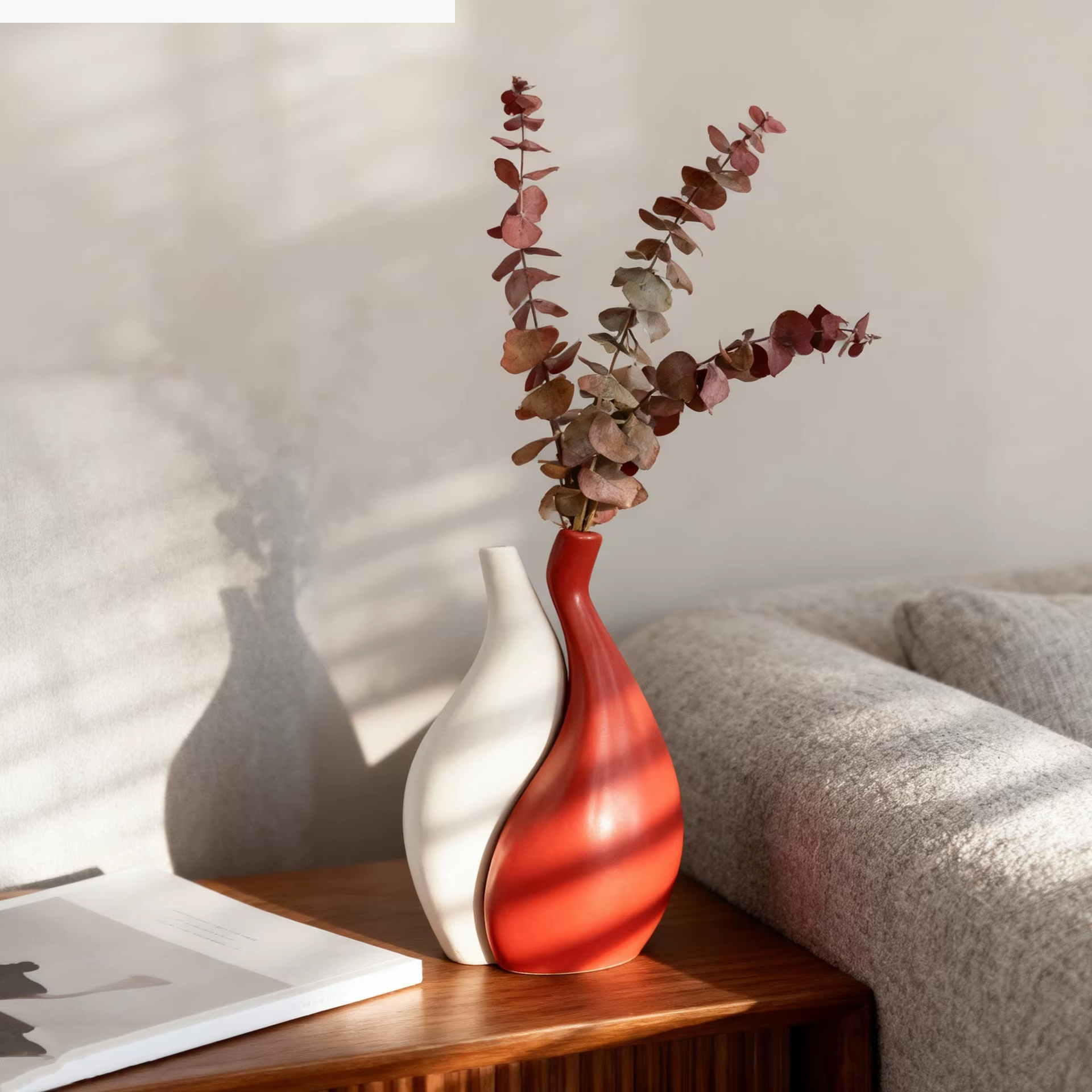 Vase en céramique, ensemble de deux pièces