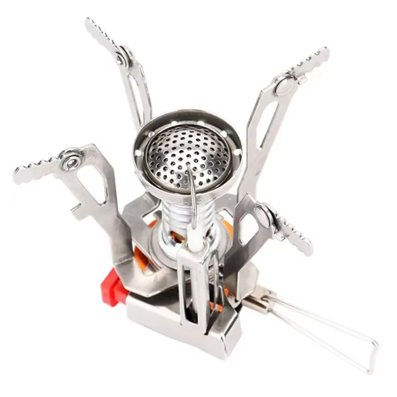 Réchaud à gaz portable pour camping, accessoires de camping, réchaud de pique-nique en alliage d'aluminium ultra-léger, four de survie pour extérieur