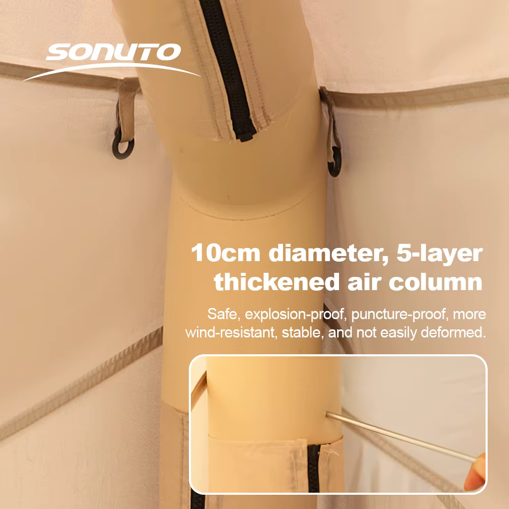 Tente gonflable de luxe Sonuto 3x3m pour glamping