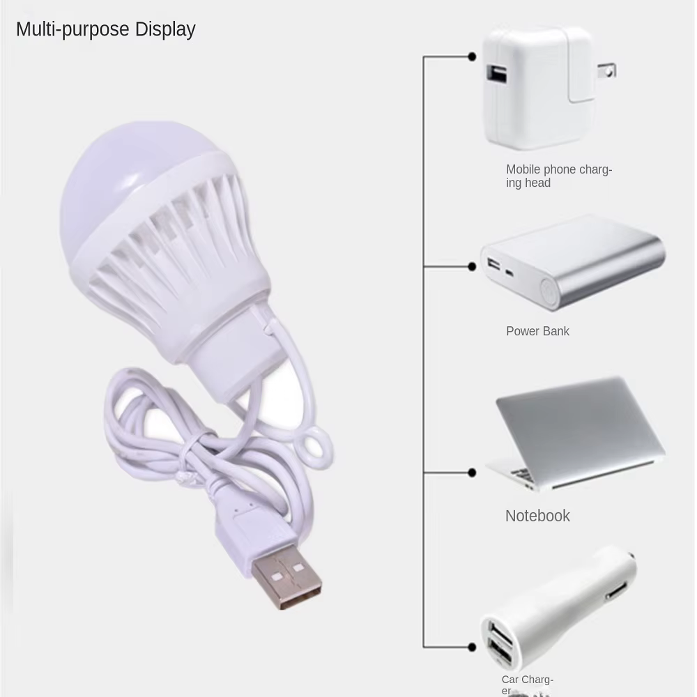 Ampoule USB LED lampe de Camping Portable Mini