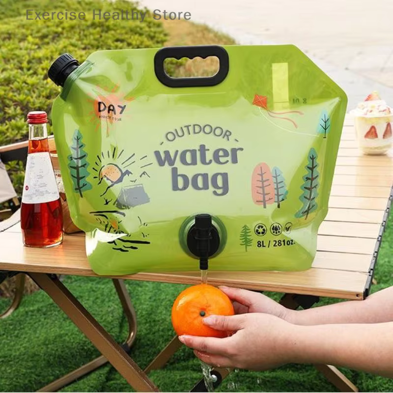 Sac de bière de Camping Portable 8L, seau d'eau potable pliable, récipient d'eau de grande capacité, sac d'eau léger de voyage en plein air