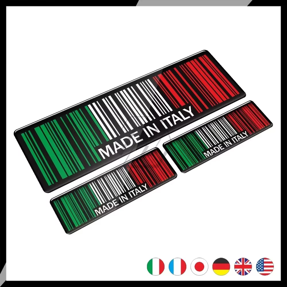 Autocollant de Code à barres 3D de haute qualité, autocollant fabriqué en italie pour le style de voiture, autocollants de moto
