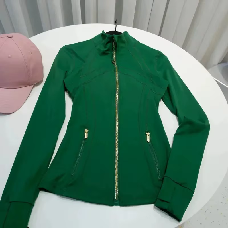 Veste Rose Gold 2025 Troisième Génération Sans Maille Coupe Slim Fine Sport Fitness Yoga Col Montant Vêtement d'extérieur pour Femme