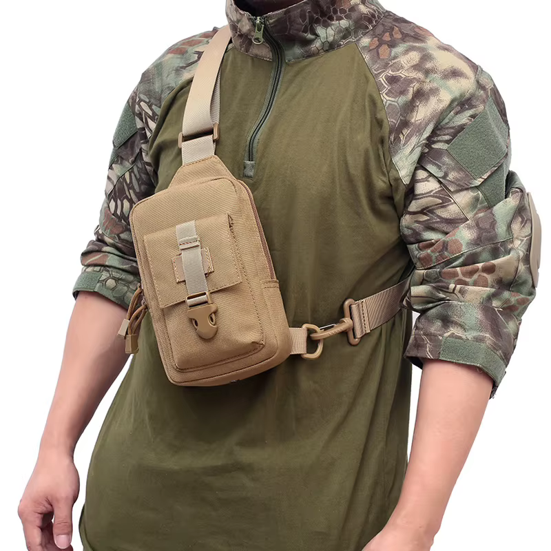 Sac de poitrine tactique sac de Trekking en plein air EDC sac de sport sac à bandoulière sac