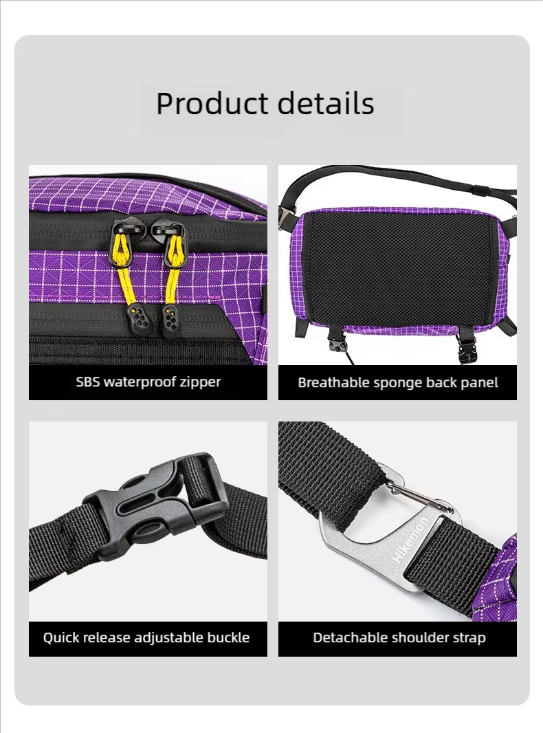 HIKEMAN sac de poitrine en plein air UHMWPE cyclisme sport sac à bandoulière randonnée voyage sac suspendu pour sac à dos Expansion améliorée V2.0
