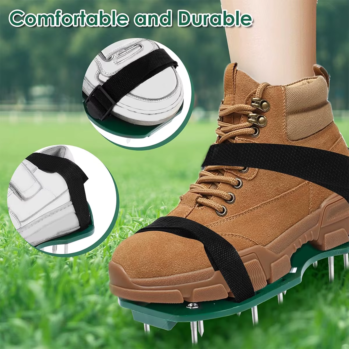 Chaussures d'aérateur de pelouse, sandales d'aération à pointes réglables, Machine d'outils de jardinage, produits manuels, accessoires de Surcador au sol