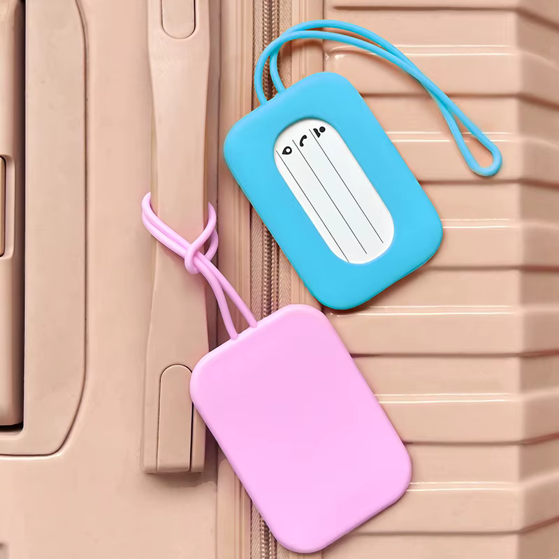 Étiquettes de bagage de voyage en silicone