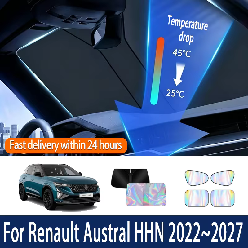 Pare-soleil pliable pour pare-brise de voiture Renault Austral HHN 2022~2027 2025